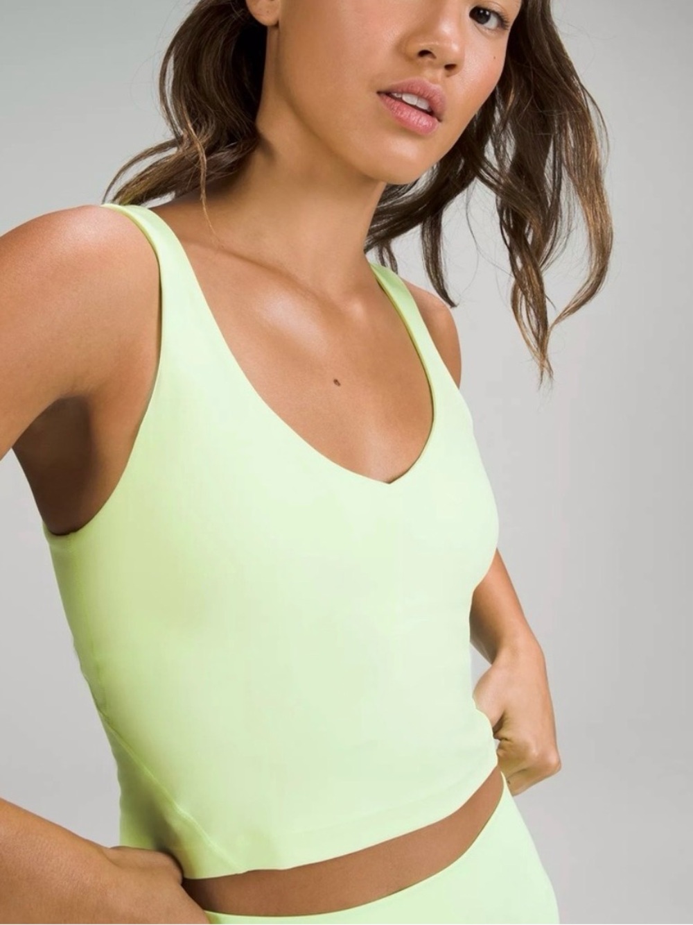 BRAND NEW lululemon athletica Align Tank Neon Lime V-Neck Workout Crop Tank